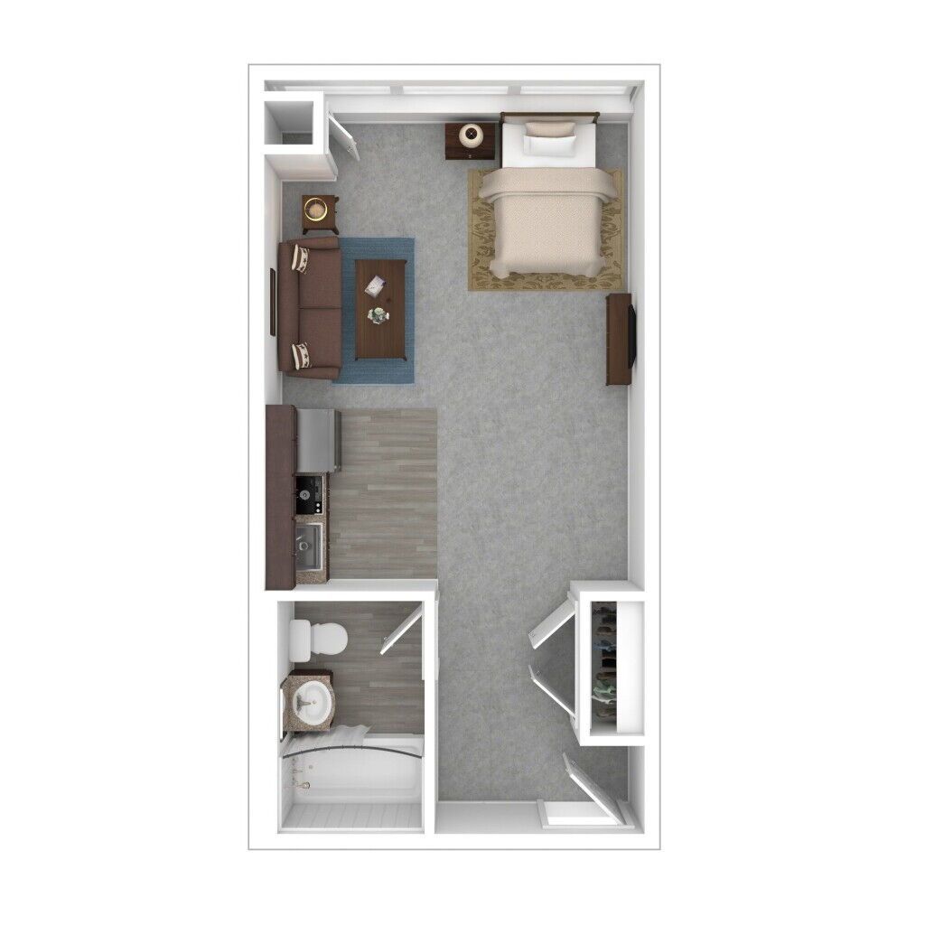 Vivo Living Baltimore 101 W Fayette St floor plan blueprint Studio 360sf 1